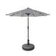 preview thumbnail 18 of 26, 9' Solar Lighted Patio Umbrella with Bronze Base