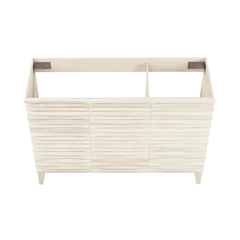 Cascade 48" Freestanding Bathroom Vanity Cabinet Without Top In White Oak - 48