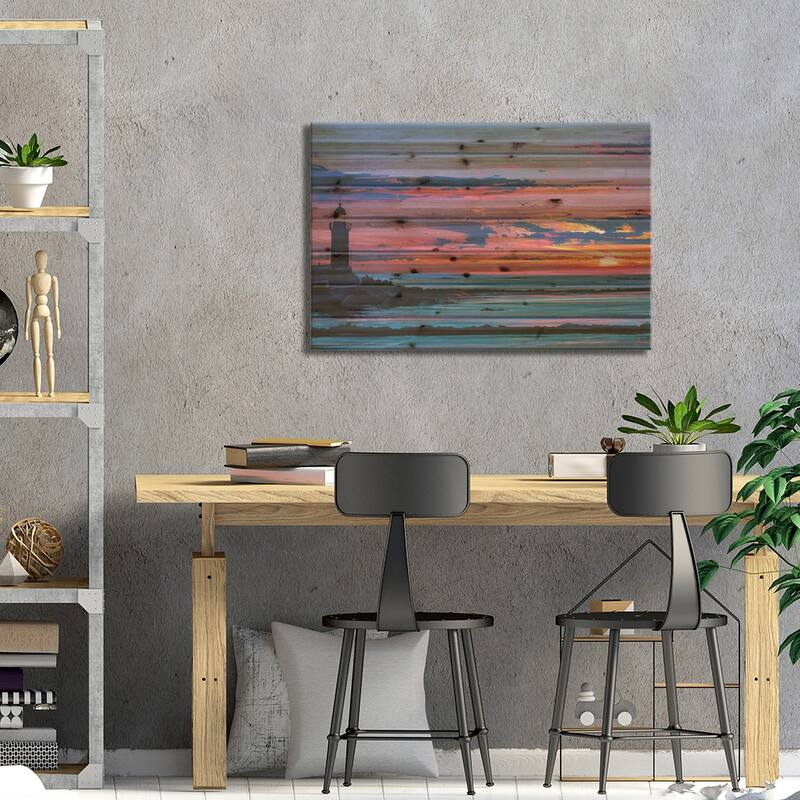 Guiding Light Print On Wood by Alena Aenami - Multi-Color