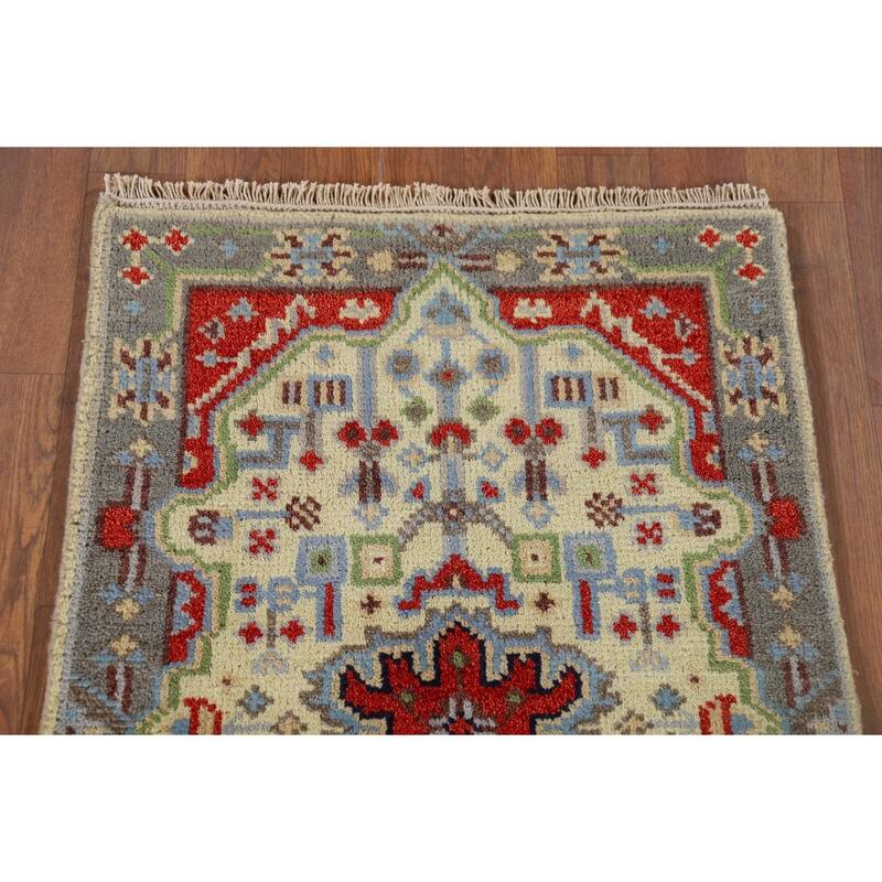 Kazak Indian Accent Rug Handmade Wool Carpet - 2'0" x 3'0"