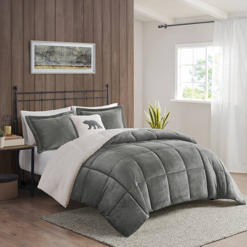 Woolrich Alton Plush to Sherpa Down Alternative Comforter Set