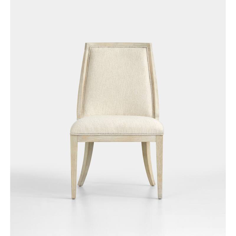 Magnussen Home Herringbone Ridge Clara Natural Upholstered Host Chair Two Pack - 23''W x 26.13''D x 38''H