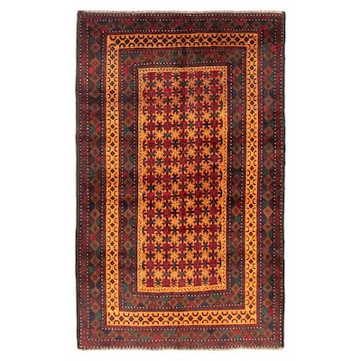 Teimani Orange Rug 3'7" x 6'0" - 3'7 x 6'0