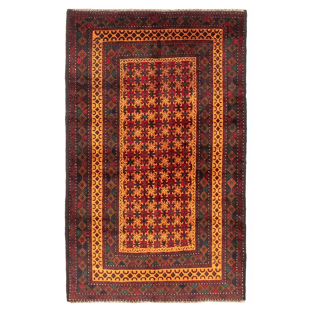Teimani Orange Rug 3'7" x 6'0" - 3'7 x 6'0
