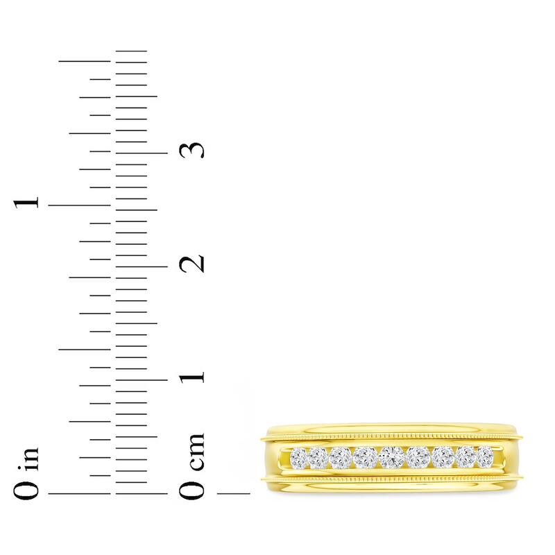 IGI Certified 1/3ct TDW Diamond Wedding Band in 14k Yellow Gold for Men