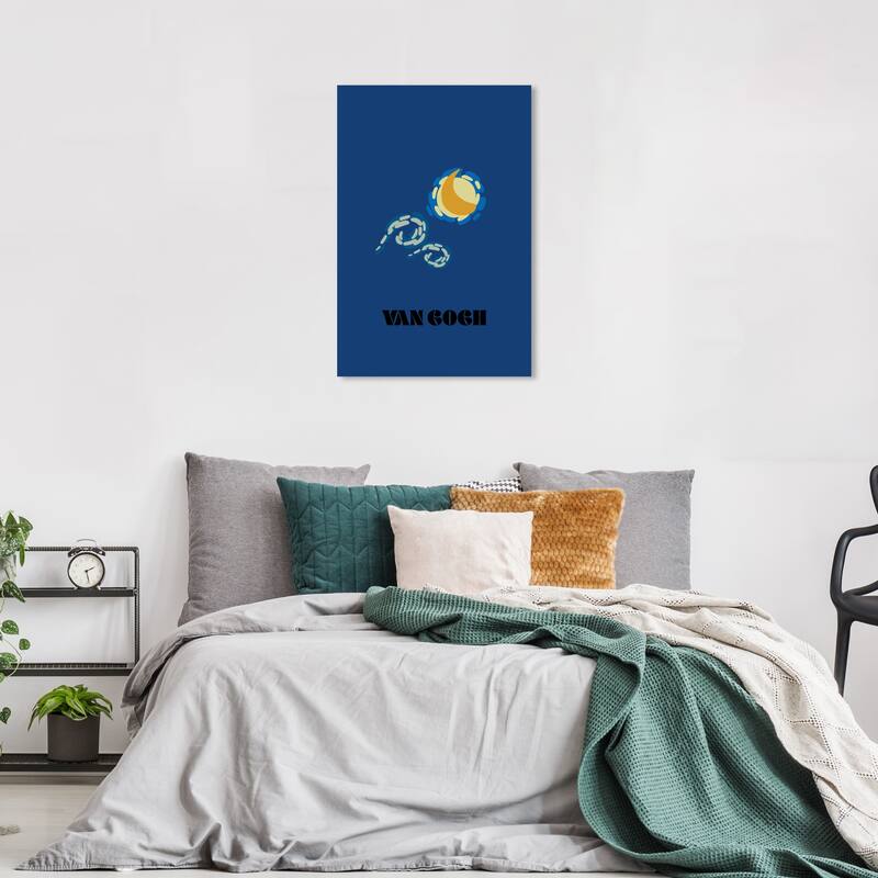 Wynwood Studio Canvas Classic and Figurative The Vincent Van Gogh Summary Blue and Modern & Contemporary Wall Art Canvas Print - 36 x 24
