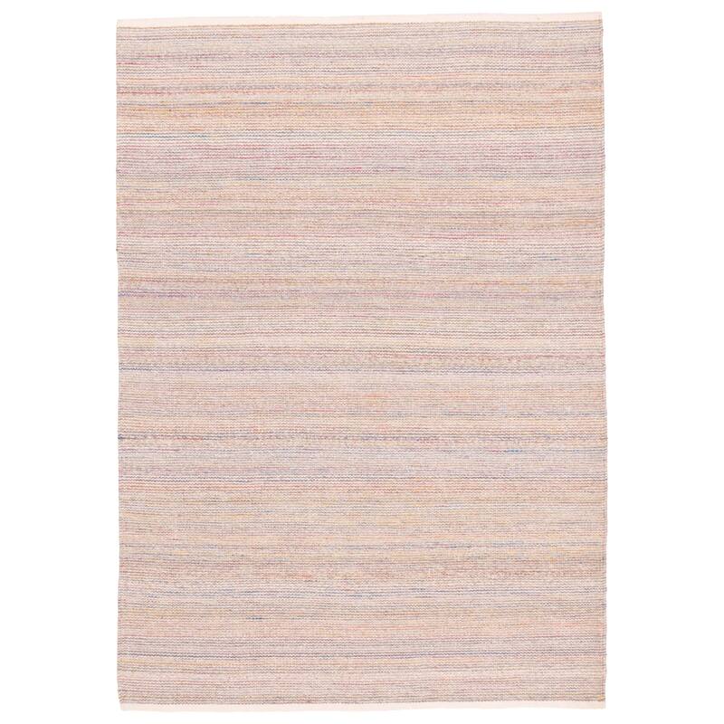 ECARPETGALLERY Flat-Weave Nevada Light Grey Wool Kilim - 5'4 x 7'9