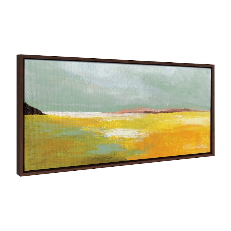 Kate and Laurel Sylvie Golden Root Lake Canvas by Nikita Jariwala