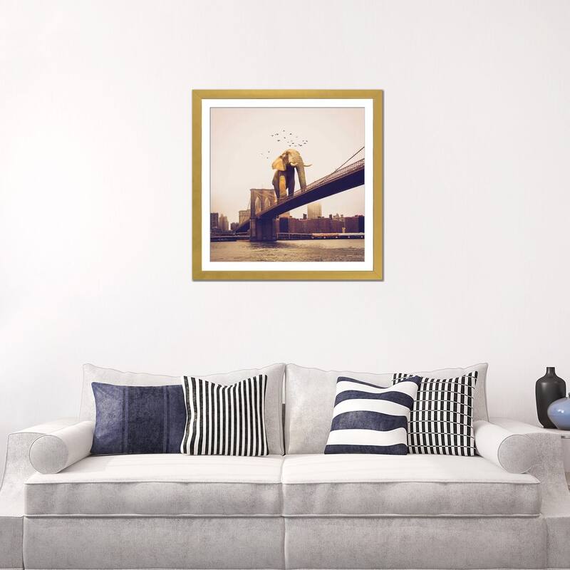 iCanvas "Elephant Bridge Amble" by Soaring Anchor Designs PFA