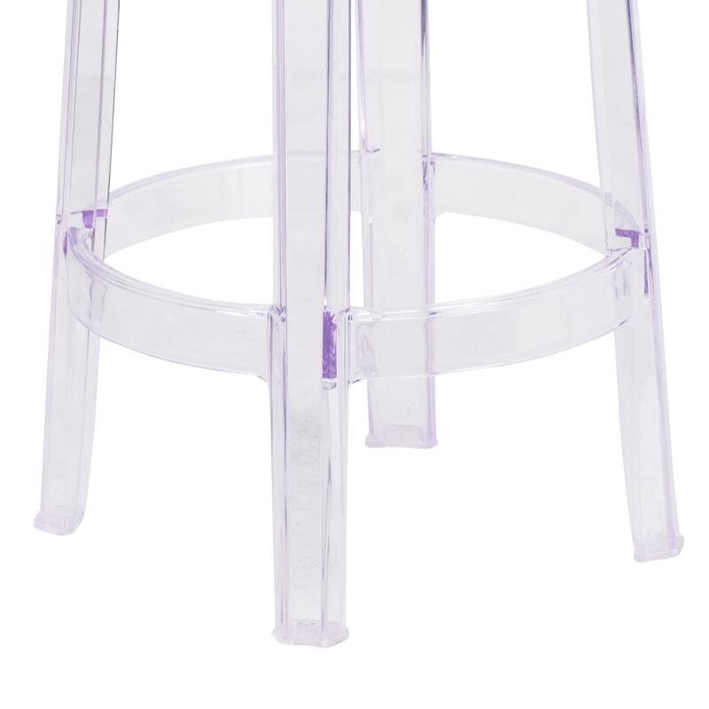 25.75" High Transparent Counter Height Stool - 13"D x 13"W x 25.75"H