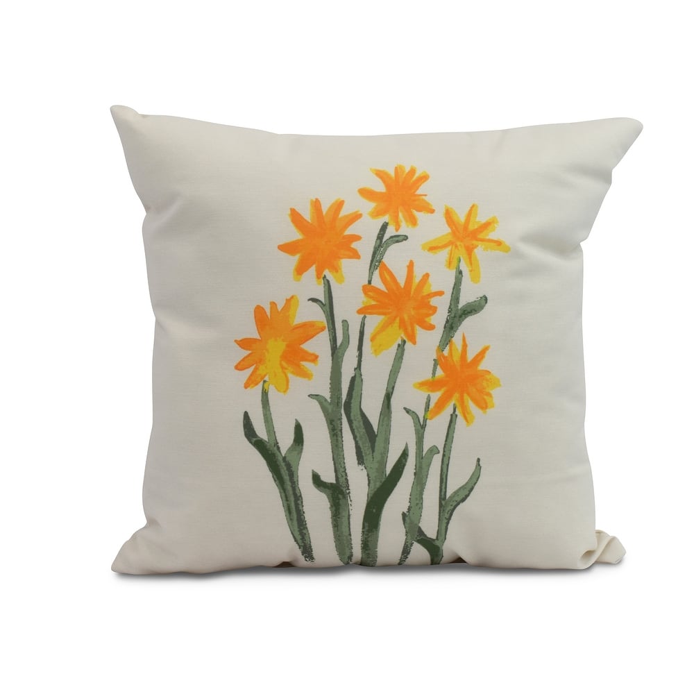 18 x 18 inch Daffodils Outdoor Pillow