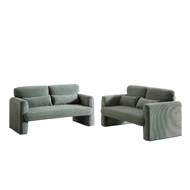 GDFStudio - Emiliano Sofa Set in Premium Corduroy with Elegant Design and Superior Comfort