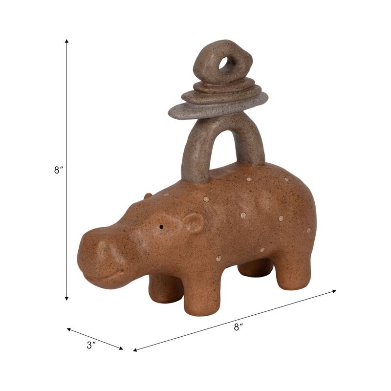 Decorative Stacked Animal Figurines - 8" Multi