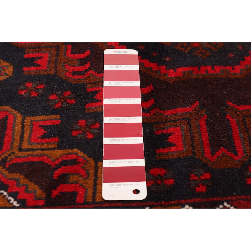 Teimani Red Rug 3'11" x 6'4" - 3'11 x 6'4