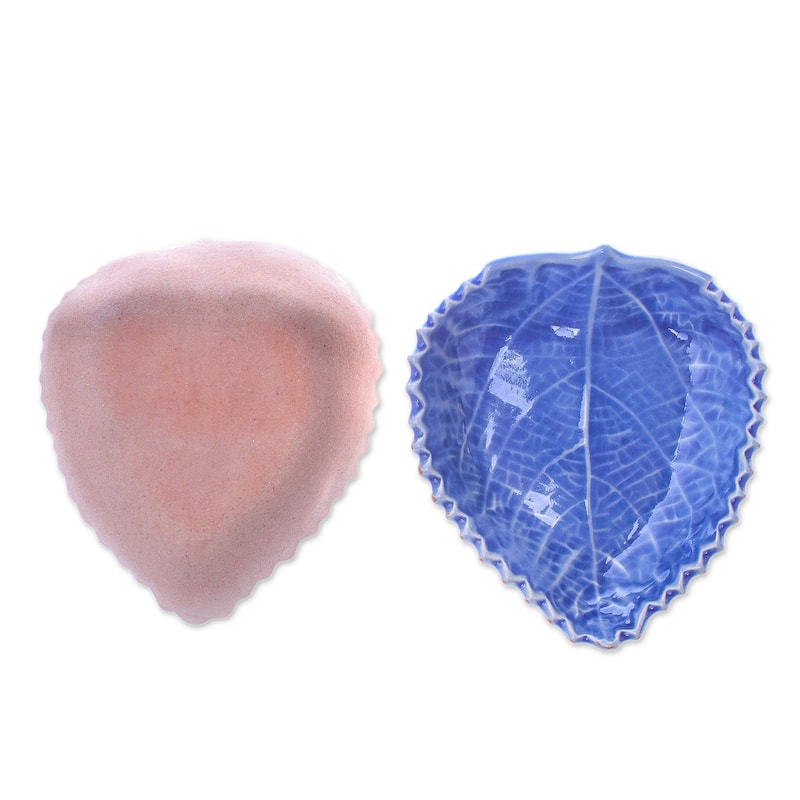 Novica Handmade Leaves Of The Forest Ceramic Bowls (Pair)