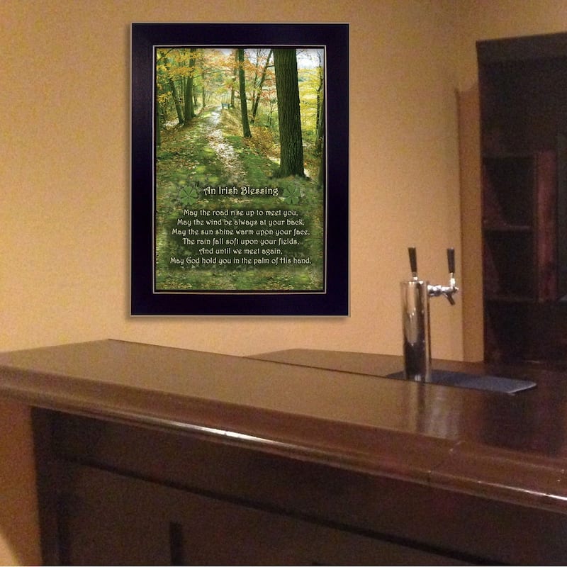 TrendyDecor4U Contemporary "Irish Blessing" Framed Print Wall Art