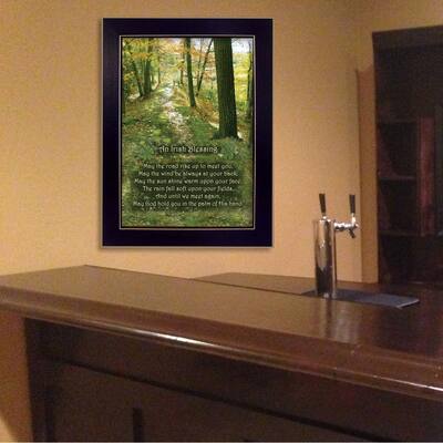 TrendyDecor4U Contemporary "Irish Blessing" Framed Print Wall Art