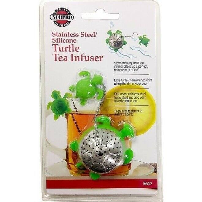 Norpro Turtle Shape Silicone / Stainless Steel Mesh Ball Loose Leaf Tea Infuser