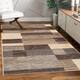 Miranda Haus Geometric Modern Patchwork Polypropylene Indoor Area Rug