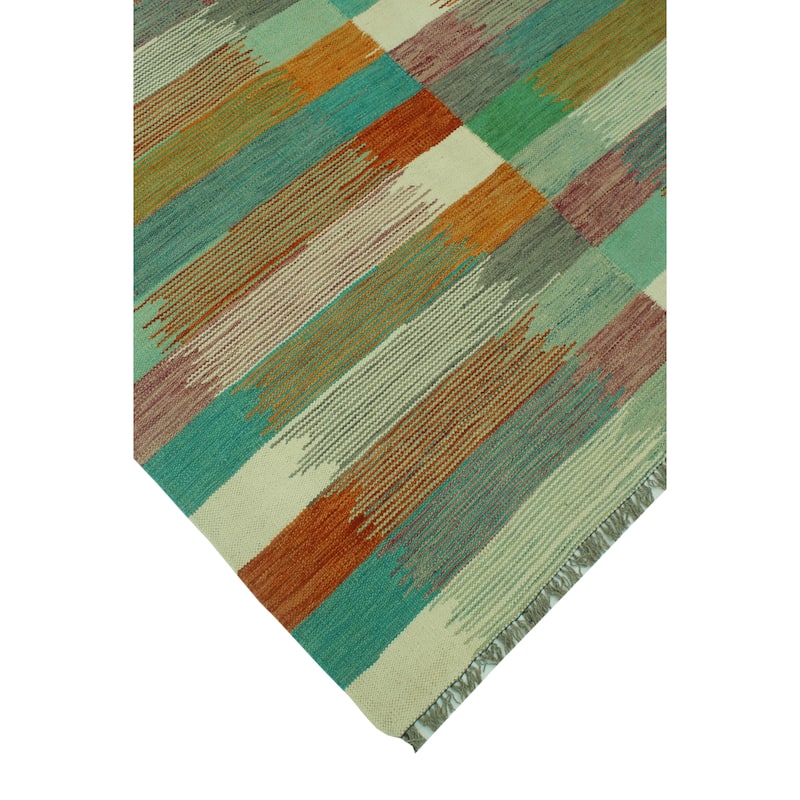 Noori Rug Winchester Flatweave Videl Red/Orange Rug - 4'10" x 6'6"