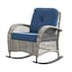 Corvus Salerno Outdoor Handwoven Resin Wicker Rocking Chair