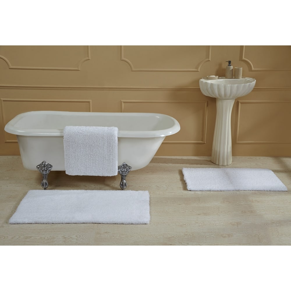 Better Trends Bath Rug 100% Micro Polyester Tufted Anti-Skid Latex Backing Bathroom Rugs for Shower, Sink Bath Mats Micro Plush