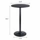 preview thumbnail 8 of 6, Homall Bistro Pub Table Round Bar Height Cocktail Table Metal Base MDF Top Obsidian Table with Black Leg 23.8inch Top