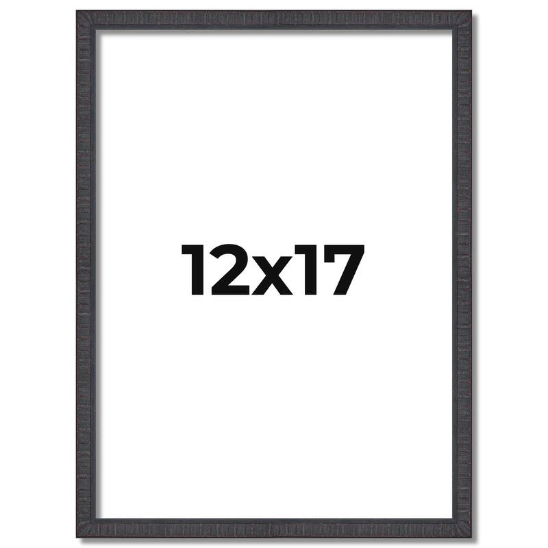 12x17 Frame Brown Picture Frame - Complete Modern Photo Frame Includes