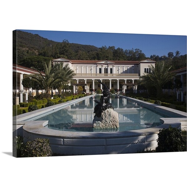 "Pond in an art museum, Getty Villa Museum, Pacific Palisades, Los Angeles, California" Canvas Wall Art