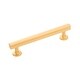 preview thumbnail 1 of 12, Hickory Hardware Woodward 5-1/16 Inch Center to Center Bar Cabinet Brushed Golden Brass