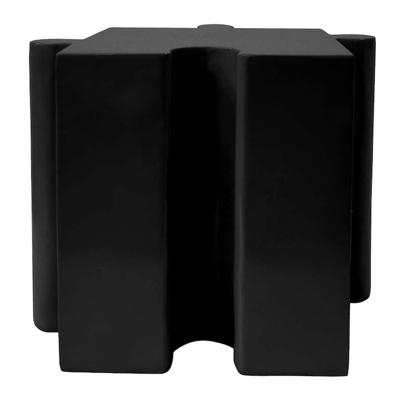 Christopher Knight Home - Sandy Puzzle Art Modern Outdoor Side Table with Modular Convex Edge Design
