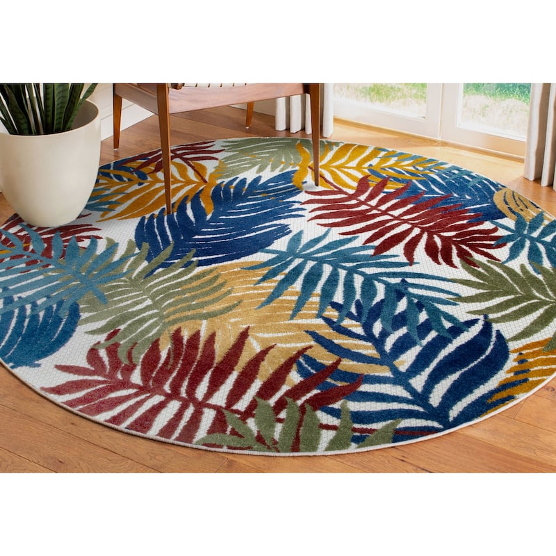 Leick Home 595165 Talipot Palm Indoor Outdoor Area Rug Runner 2'x8' - 5'3"