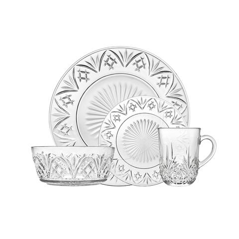 Dublin Crystal 16 Piece Dinnerware Set, Service for 4