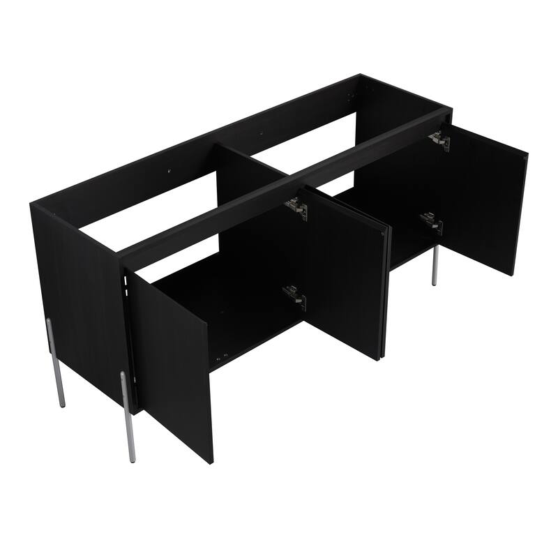 36" Freestanding Bathroom Vanity Cabinet, Soft Close Double Doors, Durable Eco-Friendly Plywood Construction