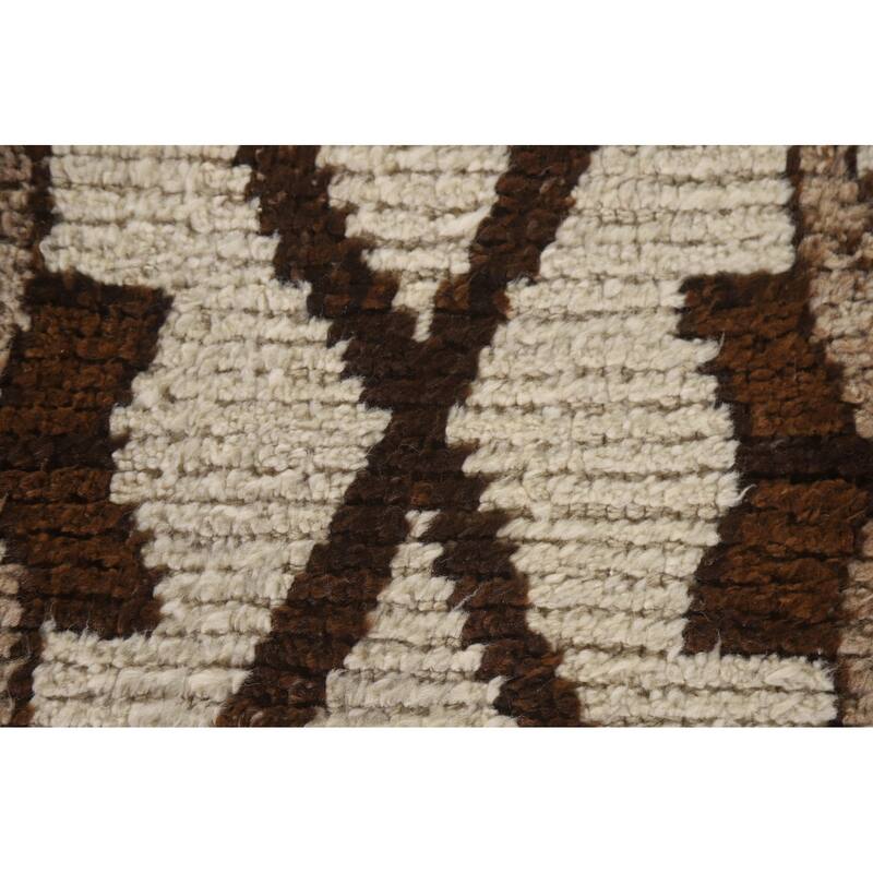 Natural Dye Anatolian Oriental Runner Rug Hand-knotted Wool Carpet - 3'5"x 10'7"