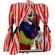 preview thumbnail 7 of 12, Haunted Hill Farm Animatronic Hanging Clown with Lights and Sound, Indoor or Covered Outdoor Halloween Decoration