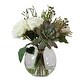 preview thumbnail 1 of 3, Uttermost 60182 Belmonte 13" Tall Glass Faux Flora Planter Clear