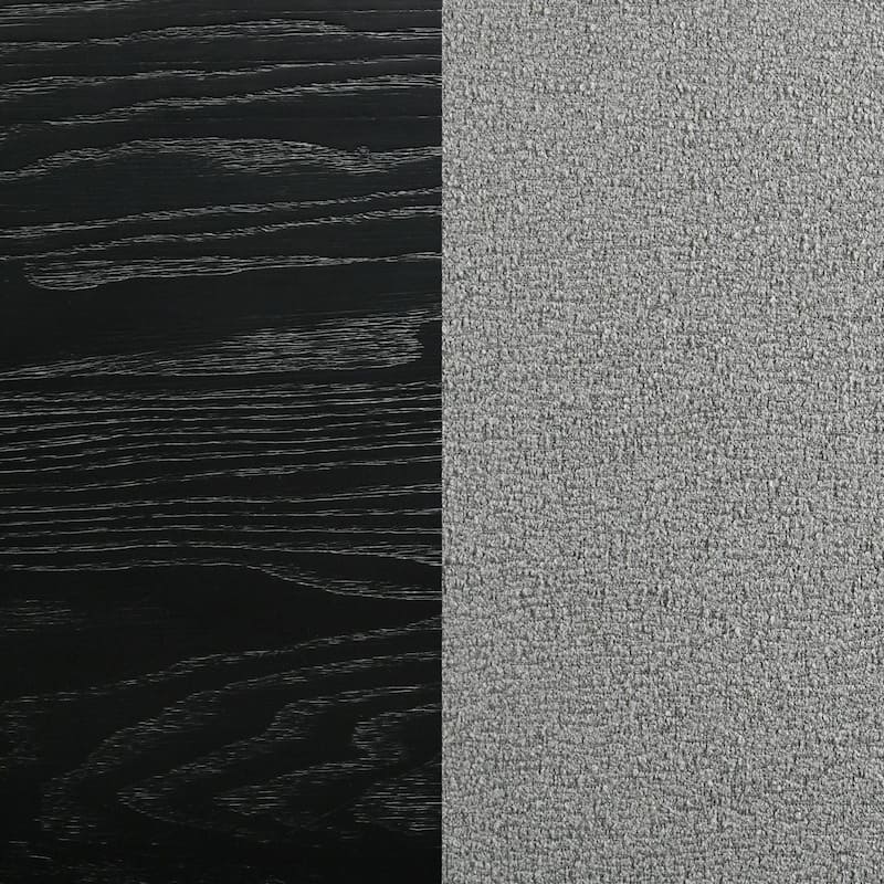 Anser Black and Grey Panel Bed with Metal Leg