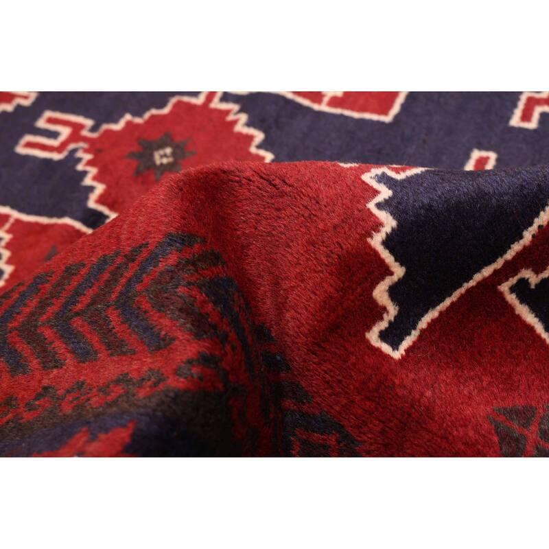 ECARPETGALLERY Hand-knotted Teimani Red Wool Rug - 3'7 x 6'4