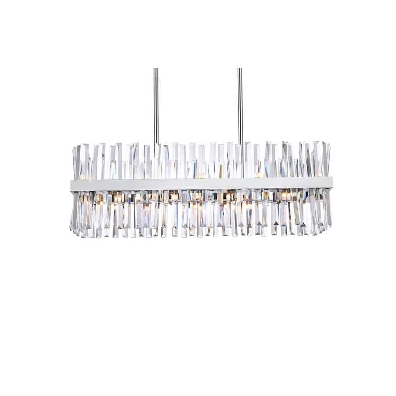 Indigo Home 36 inch crystal rectangle chandelier light
