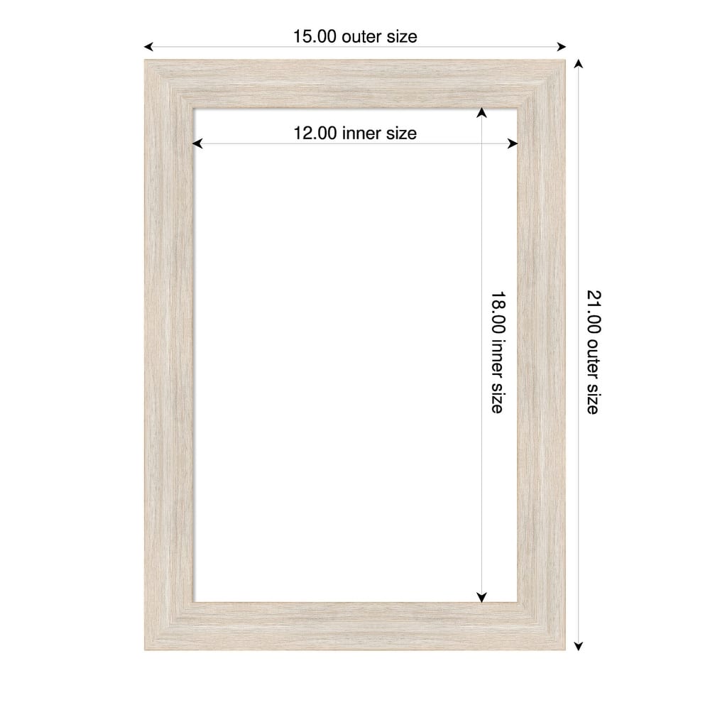 Amanti Art Hardwood Chocolate Narrow Framed Dry Erase Magnetic Board