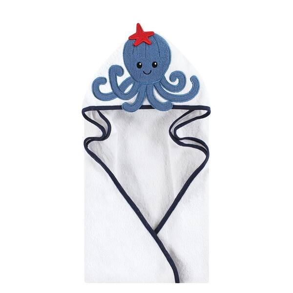 slide 1 of 1, Hudson Baby Infant Boy Cotton Animal Face Hooded Towel, Octopus, One Size - Octopus - One Size One Size - Octopus