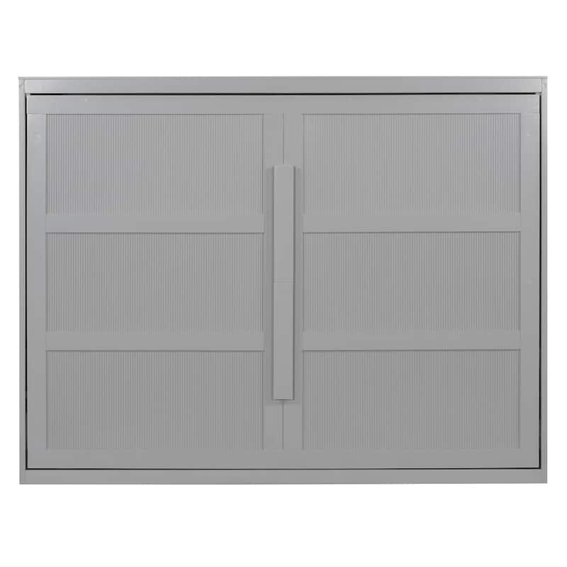 Queen Size Murphy Bed Wall Bed Modern design with LED Lights