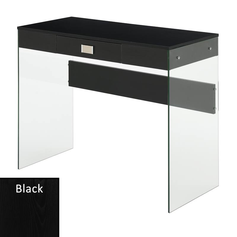 Convenience Concepts SoHo 1 Drawer Glass 36" Desk