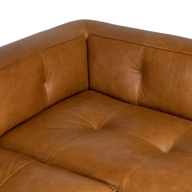 Poly & Bark Capa Genuine Leather Reversible Corner Sectional Sofa