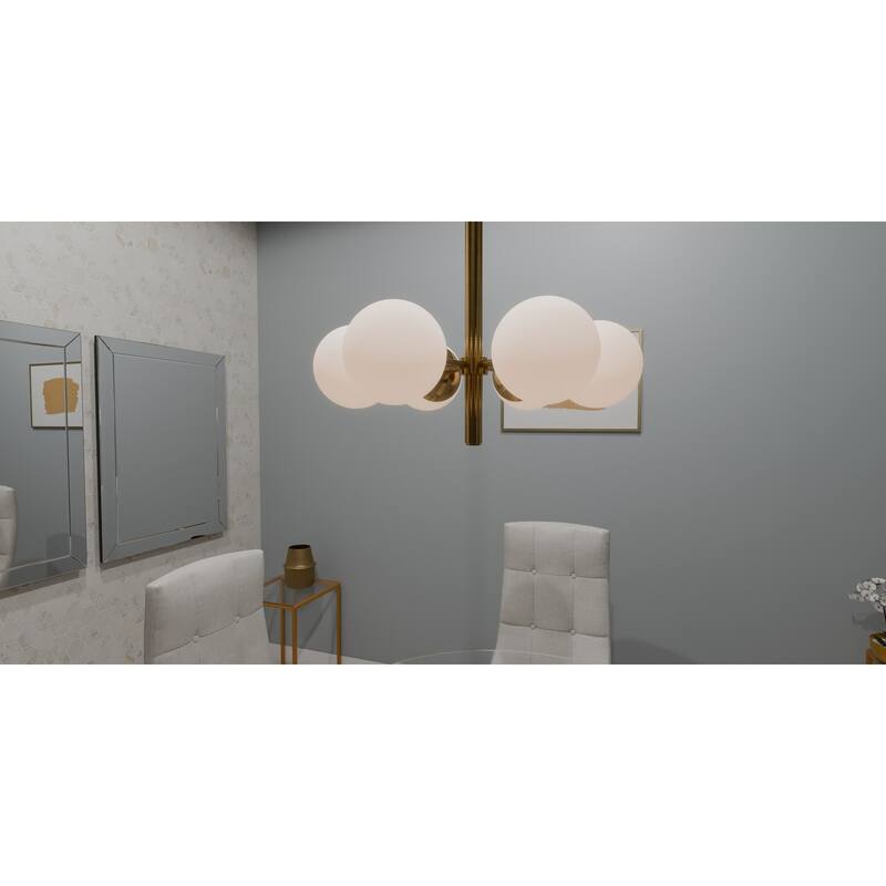 Solei 6-Light Aged Brass Chandelier