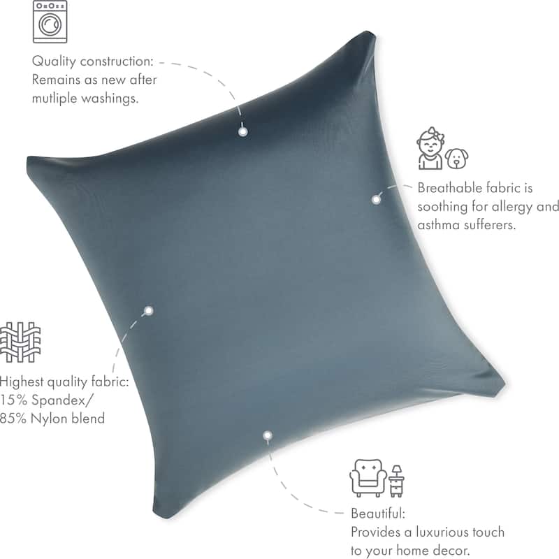 Throw Pillow Cozy Soft Microbead Dark Slate Grey: 1 Pc