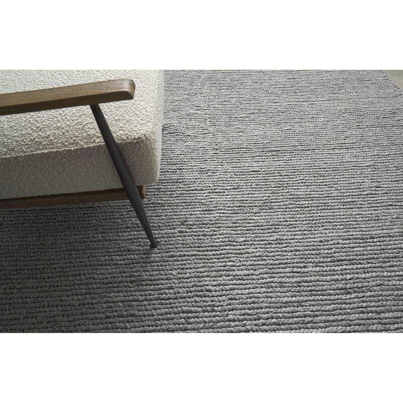 EXQUISITE RUGS Lauryn Handwoven Polyester/Cotton Grey Area Rug.