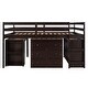 preview thumbnail 16 of 37, Low Loft Bed Full Size Platform Bed with Rolling Portable Desk, Cabinet, Shelves and Drawers, Multiple Functions Storage Bed
