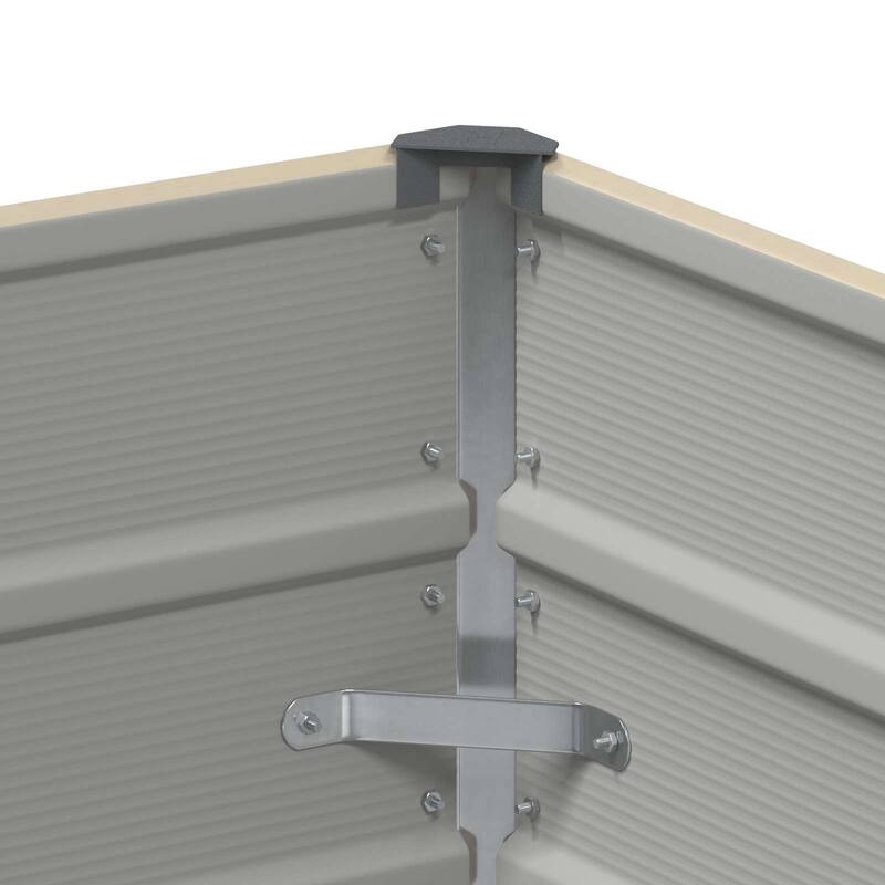 vidaXL Planter in Steel - 39.37 x 15.75 x 17.72"